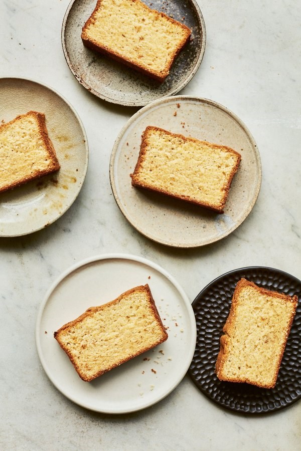 Malted brown butter pound cake