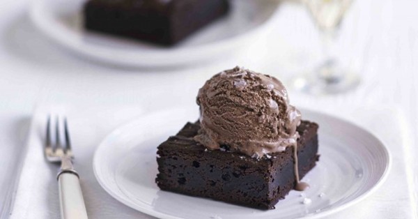 Malted brownies with sea salt