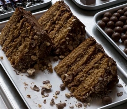 Malted chocolate layer cake
