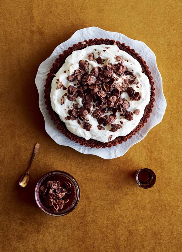 Malted chocolate milkshake pie