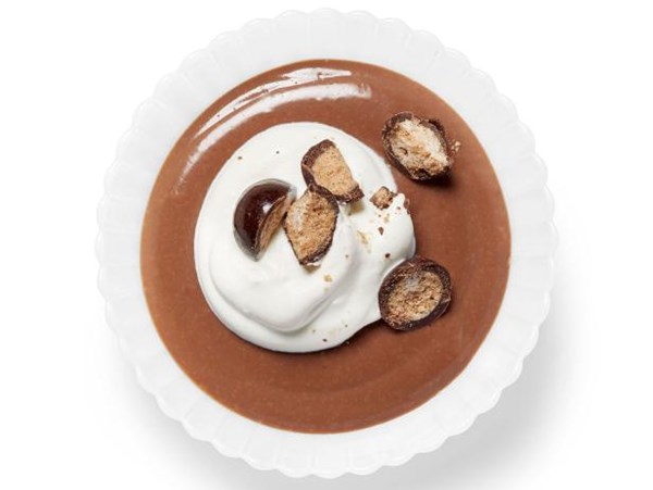 Malted milk chocolate pudding