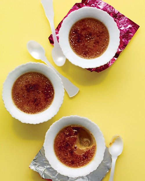 Malted-milk crèmes brûlées