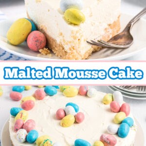 Malted mousse cake