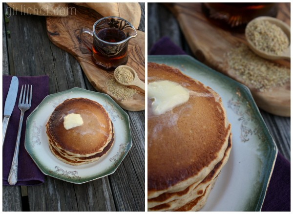 Malted wheat germ pancakes