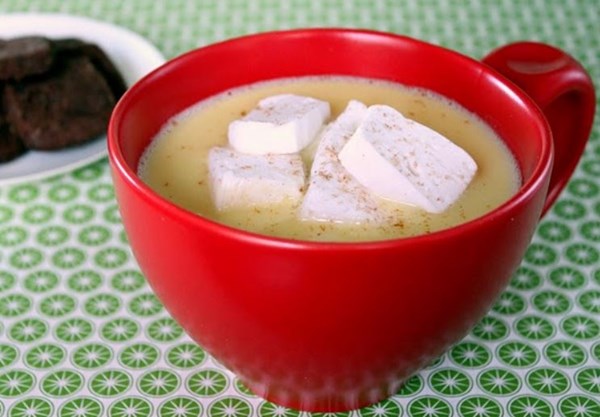 Malted white hot chocolate
