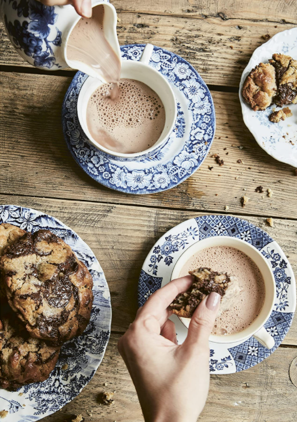 Maman's nutty chocolate chip hot chocolate