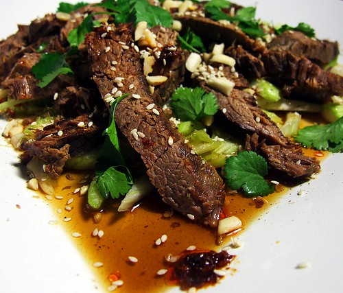 Man and wife meat slices