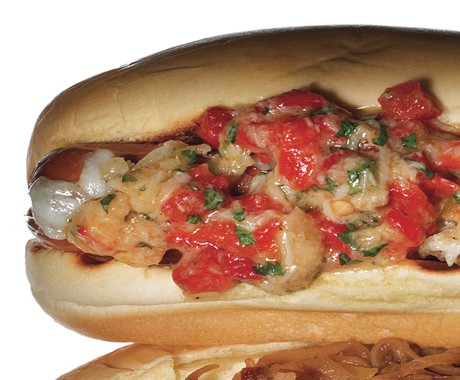 Manchego cheese and garlic dogs