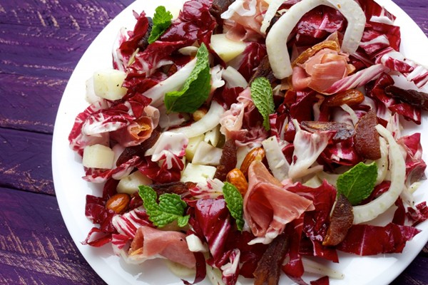 Manchego, dried apricots, fennel and radicchio