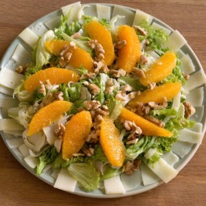 Manchego, fennel, orange & walnut salad