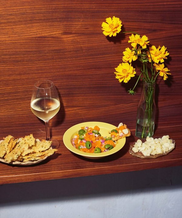 Manchego-s with mandarin