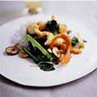 Mandarin and chilli stir-fried sole