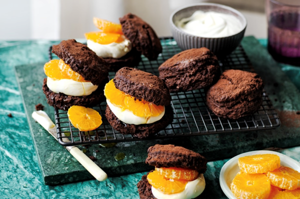 Mandarin and chocolate scones