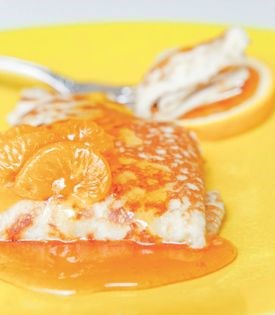 Mandarin orange crepes