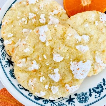 Mandarin orange crinkle cookies