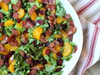 Mandarin orange green salad with poppy seed dressing
