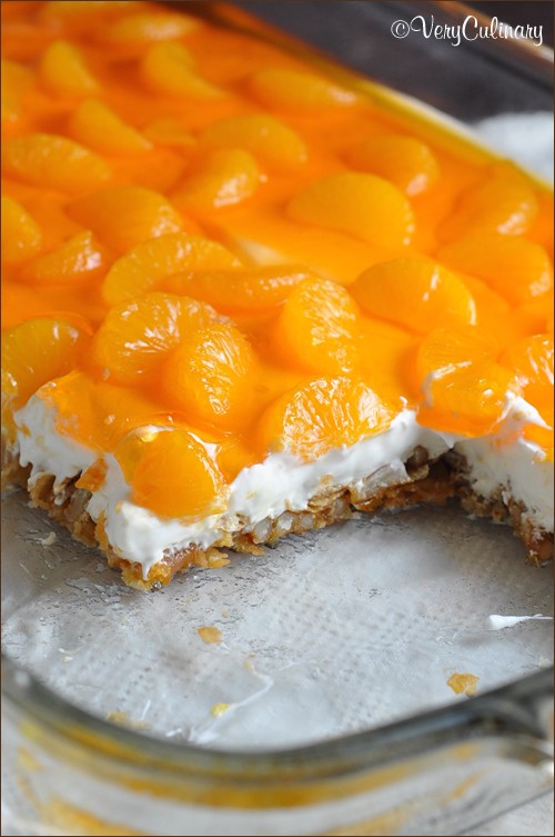 Mandarin orange pretzel dessert
