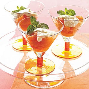 Mandarin oranges with Grand Marnier and mascarpone