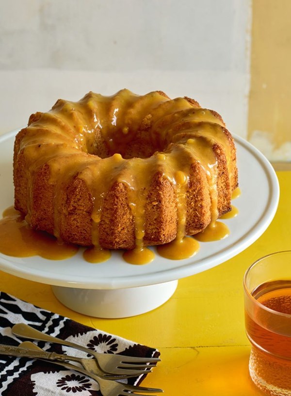 Mandarin, passionfruit and coconut bundt cake