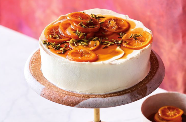 Mandarin, pistachio and yoghurt cake
