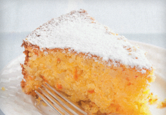 Mandarin, polenta and macadamia cake