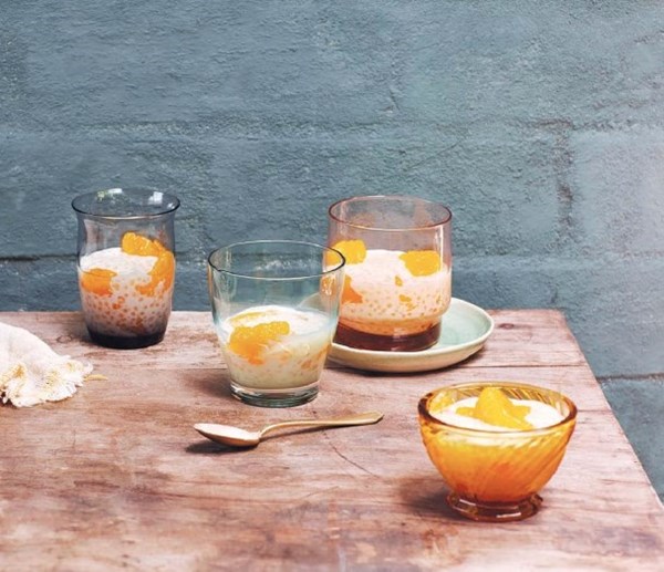 Mandarin tapioca pudding