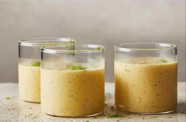 Mango & passion fruit frozen lassi