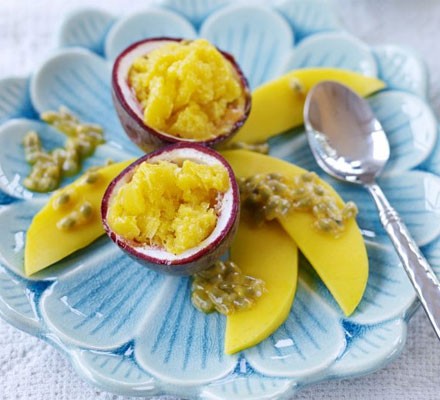 Mango & passion fruit ice
