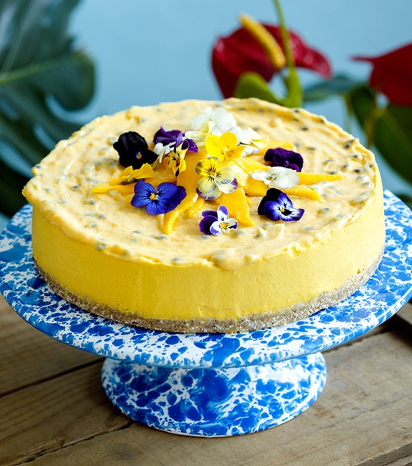 Mango & pineapple mousse cake