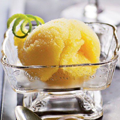 Mango-agave sorbet