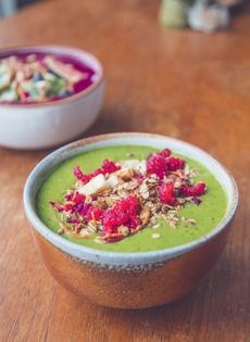 Mango and basil smoothie bowl