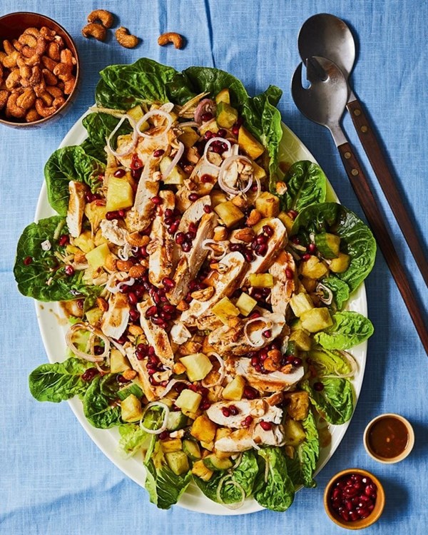 Mango and chicken salad with spicy rujak dressing