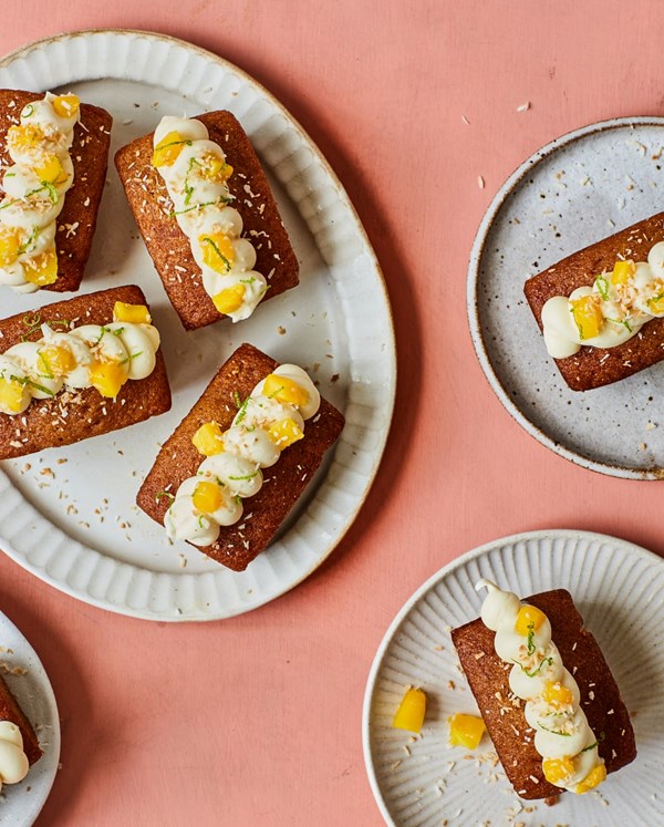 Mango and coconut slices