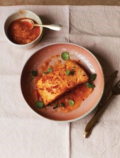Mango and coriander salmon