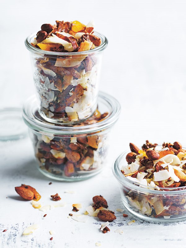 Mango and ginger almond trail mix