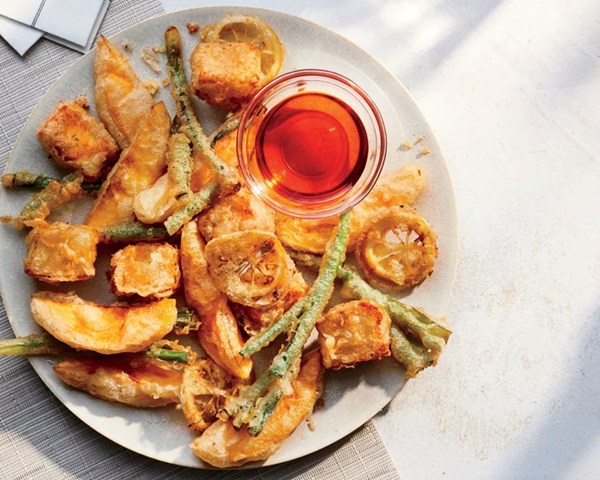 Mango-and-halloumi fritto misto