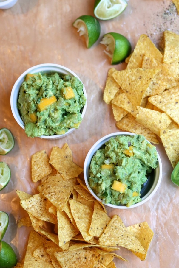 Mango and jalapeño guacamole