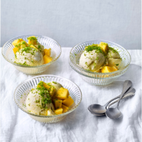 Mango and lime ice cream