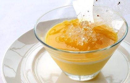 Mango and passion fruit mousse