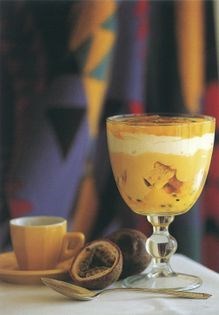 Mango and passionfruit trifle