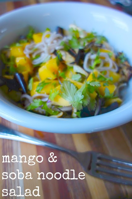 Mango and soba noodle salad