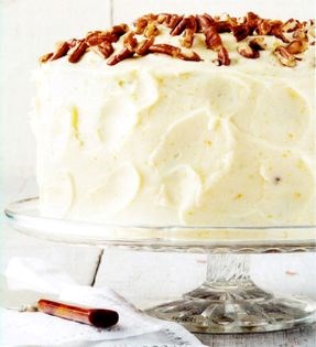 Mango and walnut hummingbird cake