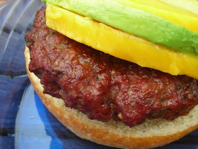 Mango avocado burger