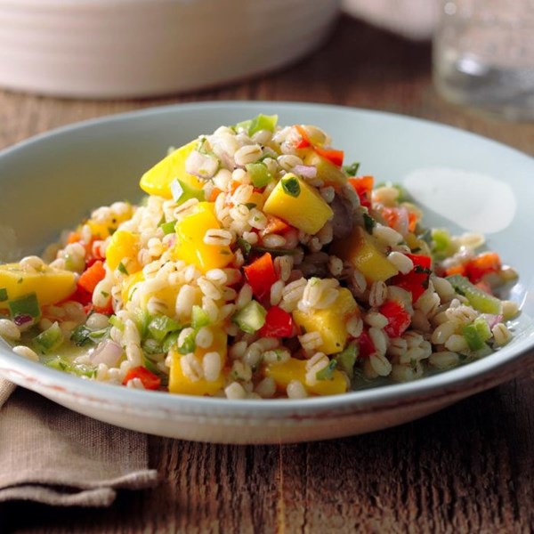 Mango barley salad