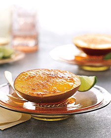 Mango brûlée with lime