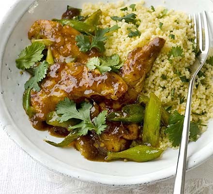 Mango chicken with couscous