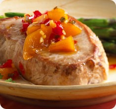 Mango chutney pork chops