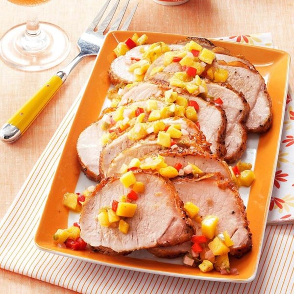 Mango chutney pork roast