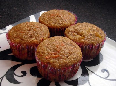 Mango, coconut & carrot spice muffins