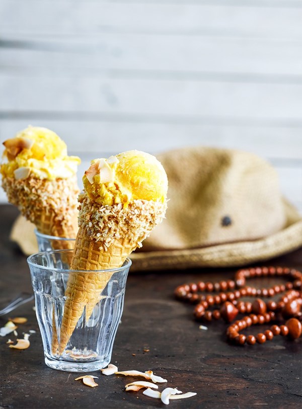 Mango coconut ice cream